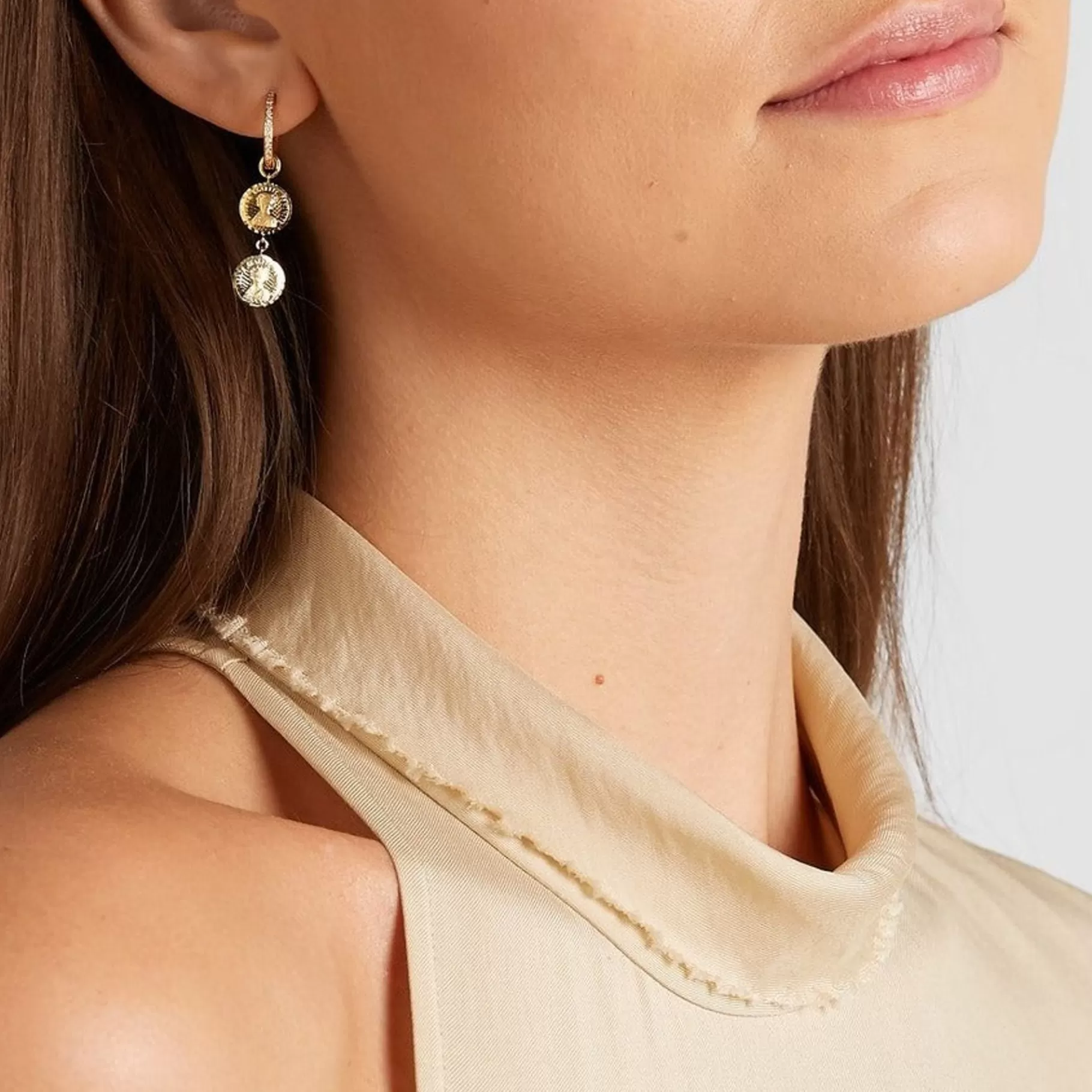 Anissa Kermiche Des Boucles D'Oreilles>Boucle D'Oreille Double Piece Louise D'Or