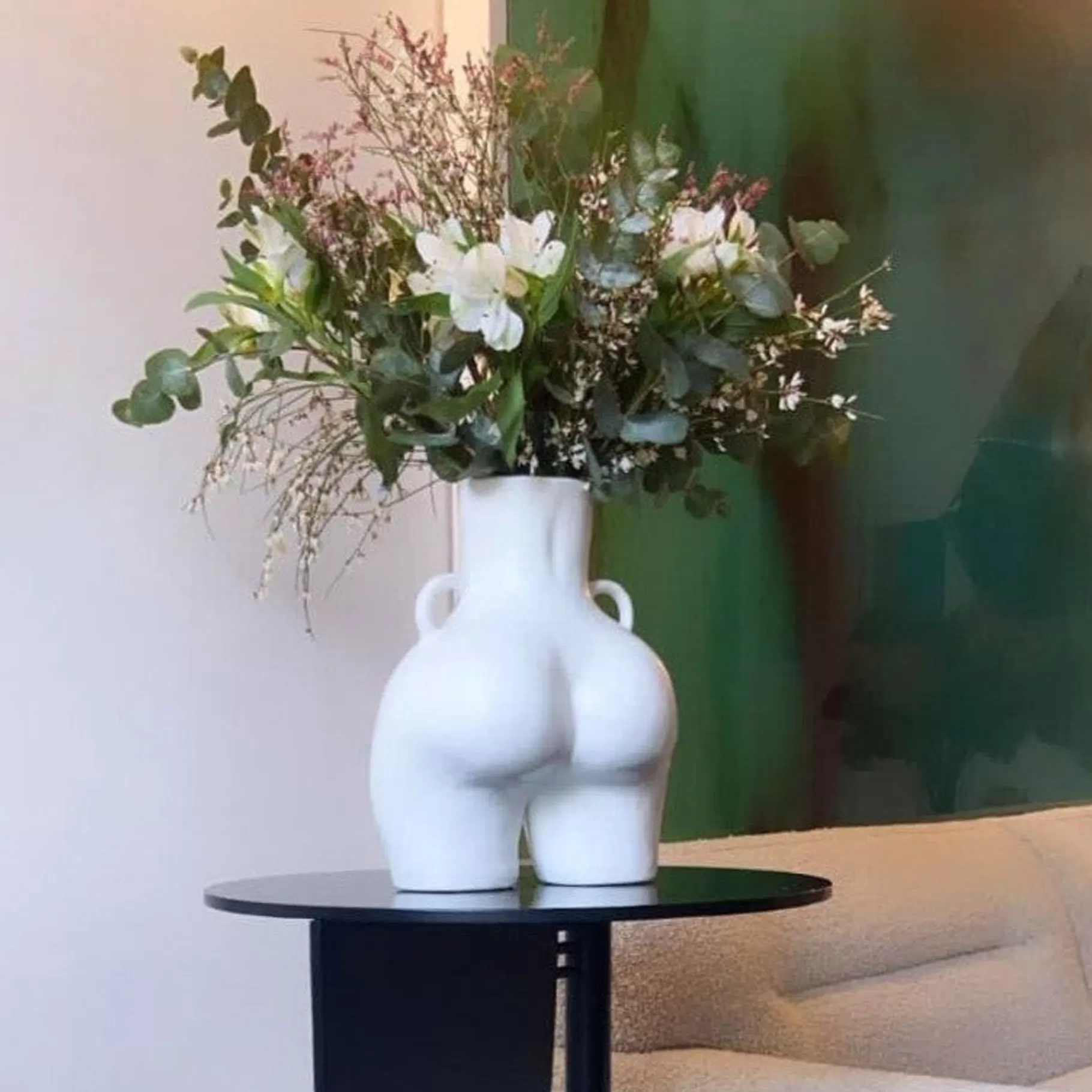 Anissa Kermiche Maison>Vase Avec Poignees D'Amour (Blanc)