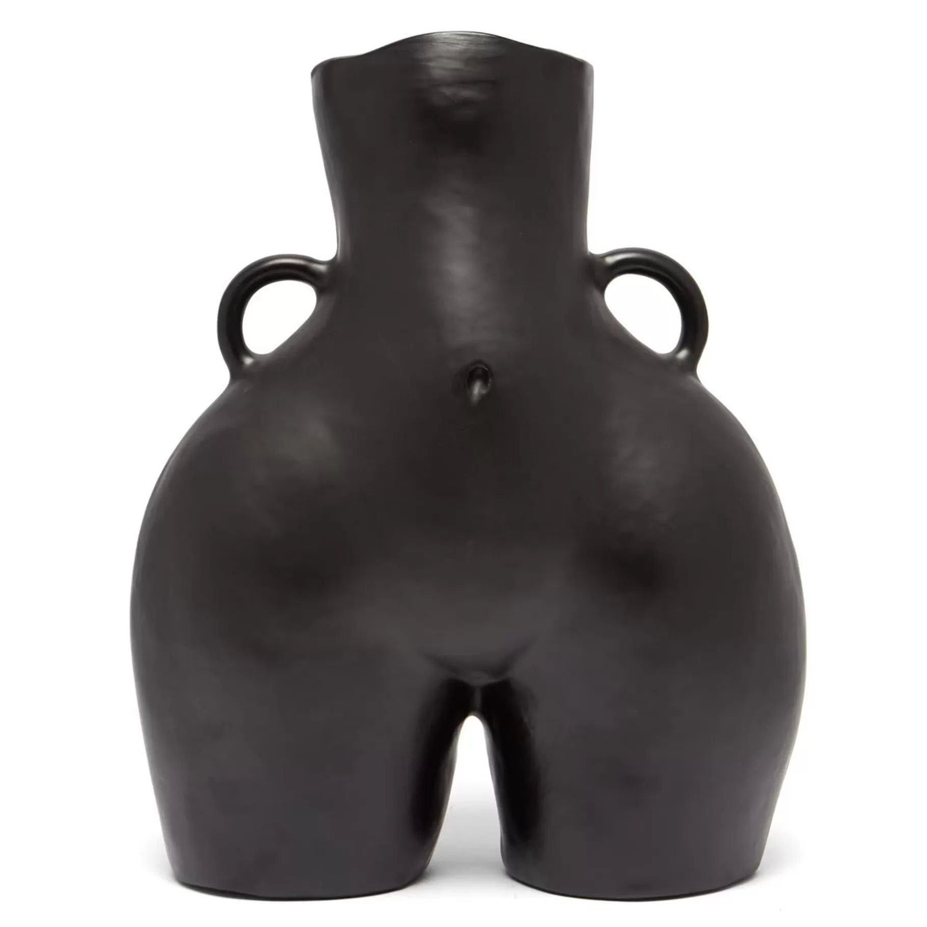 Anissa Kermiche Maison>Vase Avec Poignees D'Amour (Noir)