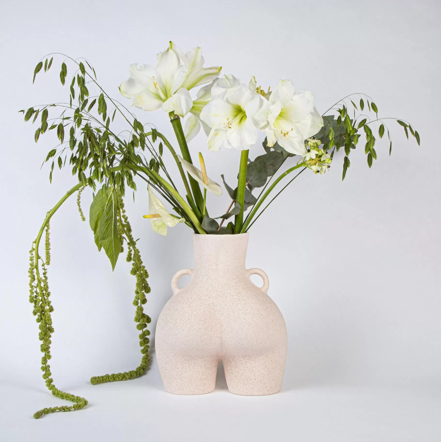 Anissa Kermiche Maison>Vase Poignees D'Amour (Beige Mouchete)